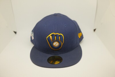 Milwaukee Brewers New Era Official On-Field Cap Hat 2019 Postseason - Size 8