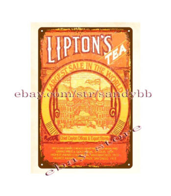 LIPTON TEA metal tin sign room design ideas for bedrooms