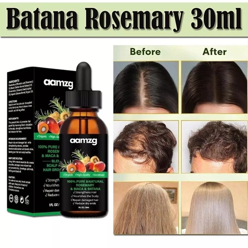 Rosemary & Batana Hair Oil 1 fl oz | Revitalizing and Strengthening Hair Treat