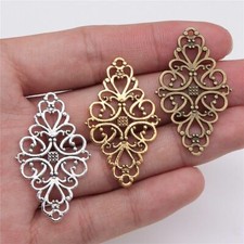 10pc Filigree Connector Bracelet Flower Mandala Pendant Charm DIY Jewelry Making