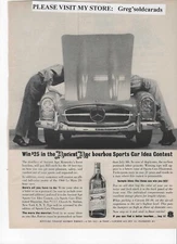 Original 1960 Mercedes Benz 300SL featured in Ancient Age vintage print ad
