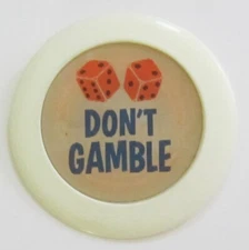 Don't Gamble Feed Sure Chick Poultry Feed 1960's VARI-VUE Motion Winking Eye Pin