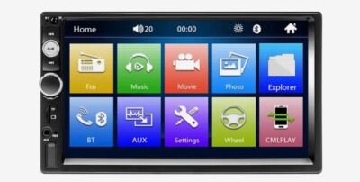 7'' Radio Estereo De Pantalla Para Coche Carro Doble Din Bluetooth