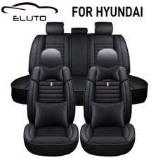 5 Seat Car Full Set Covers PU Leather Waterproof Cushion W/ Headrest For Toyota