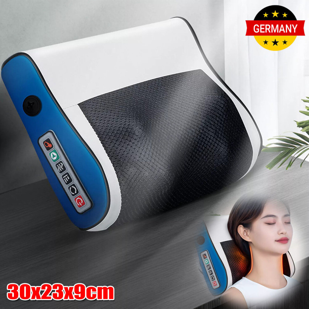 Elektrisch Massagekissen Rücken Nacken Schulter Massagegerät mit Wärmefunktion