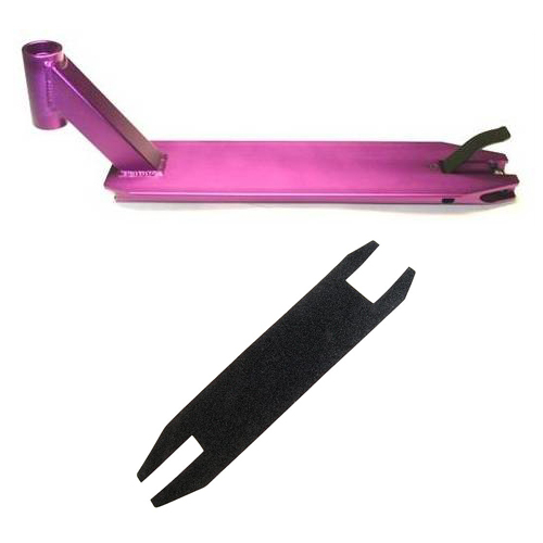 HPS PRO SCOOTER DE ACROBACIAS PERSONALIZADO CUBIERTA PÚRPURA FRENO FLEX CINTA DE AGARRE BLUNT DISTRICT GRIT - Imagen 2 de 5