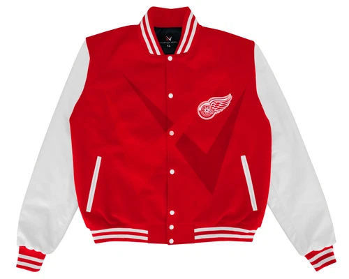 NHL Detroit RedWings JH Designスタジャンジャケット NHL Detroit RedWings JH Designスタジャンジャケット