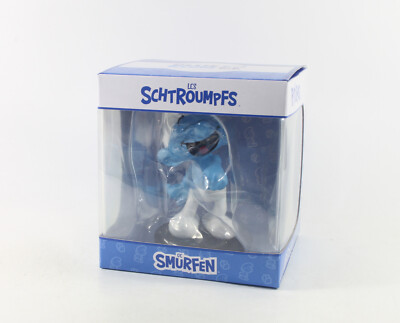 Smurf Smurfs === Funny Resin Figurine Fa. Puppy In Original Box Blue Resin