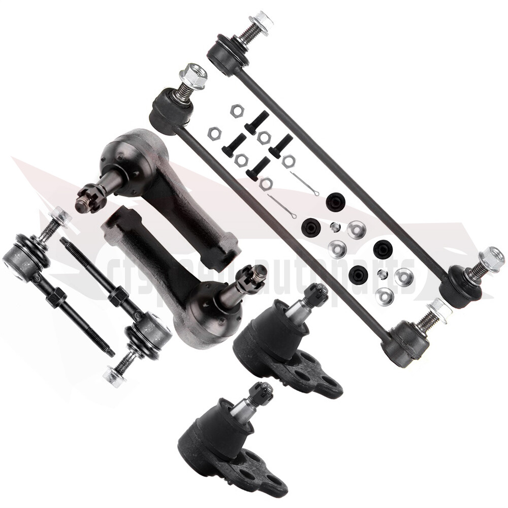 8pcs Front Suspension Kit for 2005-2006 Chevy Equinox - Ball Joints, Sway Bar Links, Tie Rod Ends  