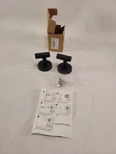 Dibaide 2 Pack Towel Hook Wall Mounted Hanger Black Bathroom