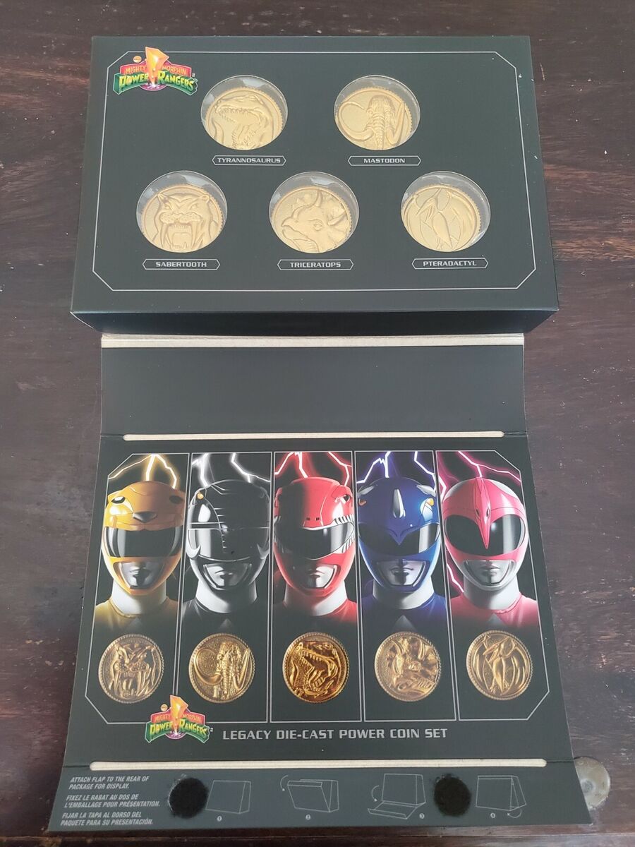 Power Rangers Mighty Morphin Legacy Die-Cast Coin Set Roleplay Toy