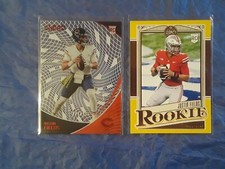 Justin Fields 2 Numbered RC Lot - Clear Vision Red /199 & Legacy Yellow /150