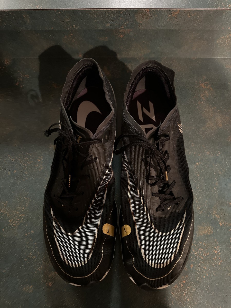 Size 15 - Nike ZoomX Vaporfly NEXT% 2 Black Metallic Gold
