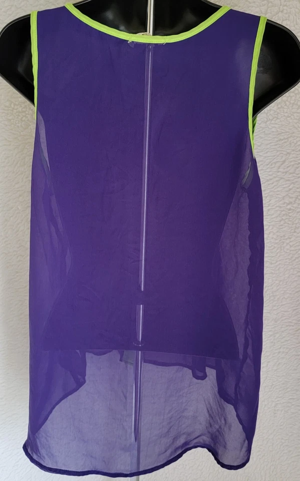 Kirra Womens Shirt Top Blouse Size M Medium Purple Green - Image 4 of 4