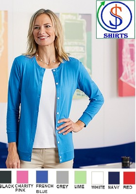 DP181W   Devon & Jones Perfect Fit  Ladies' Ribbon Soft modal Cardigan XS-3XL