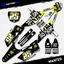 Yellow Wanted Racing Graphics Kit fits Yamaha 10-13 YZ250F YZF 250 2010-2013