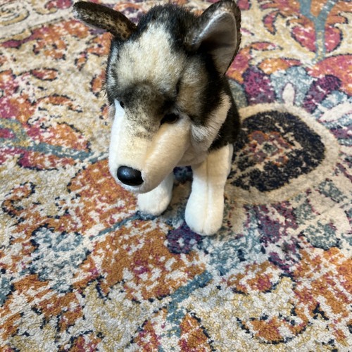 Douglas Cuddle Toys 2019 Plush Atka Wolf Gray White Husky Puppy Dog Sitting 10" - Picture 11 of 12
