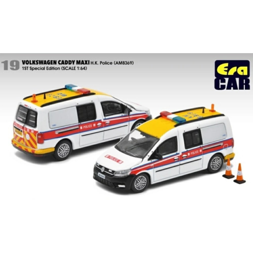ERA CAR VOLKSWAGEN CADDY MAXI HONG KONG POLICE APT 1-64 SCALE ECVW20CAMRF19