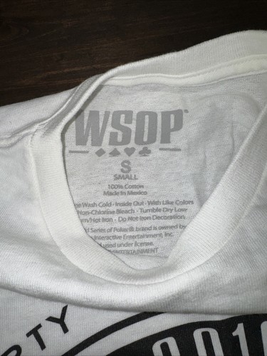 Camiseta Gráfica WSOP 47ª Serie Mundial Anual de Poker 2016 Vegas Camiseta Pequeña Nueva Sin Etiquetas - Imagen 5 de 7