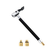 Replacement Tyre Pump Hose with Adaptors Inflator Pump Extension Hose