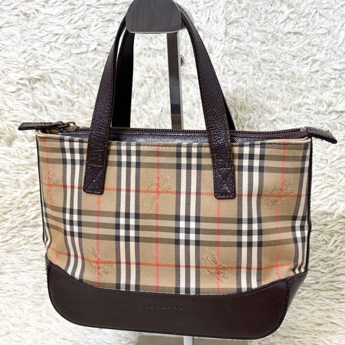 BURBERRY Pre-Owned Tote Bag Nova Check Shadow Horse