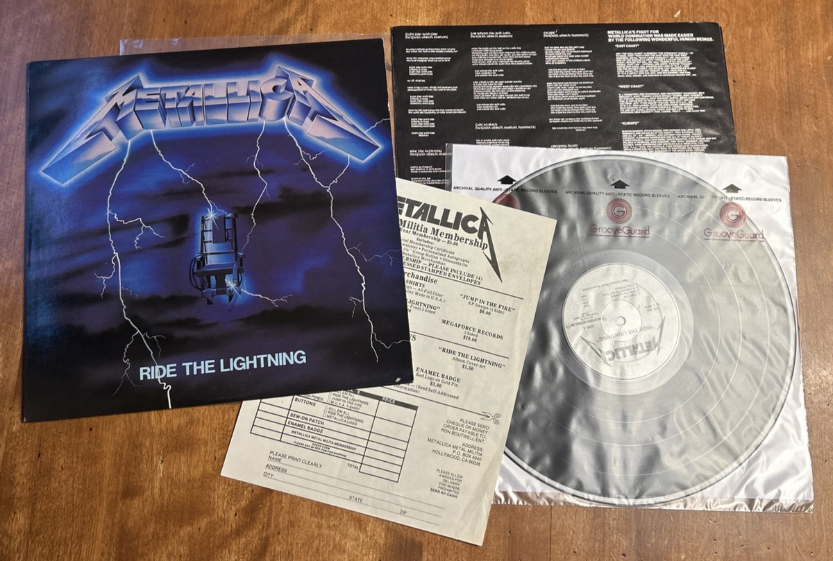 1984 METALLICA Album RIDE THE LIGHTNING Vinyl ***COMPLETE!! Lp 1ST