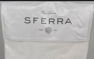Sferra Grande Hotel 77320 Long Staple Cotton KING Duvet Cover White / White