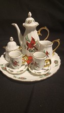 Vintage Formalities Beautiful Cardinals Miniture 10 Pcs Tea Set.