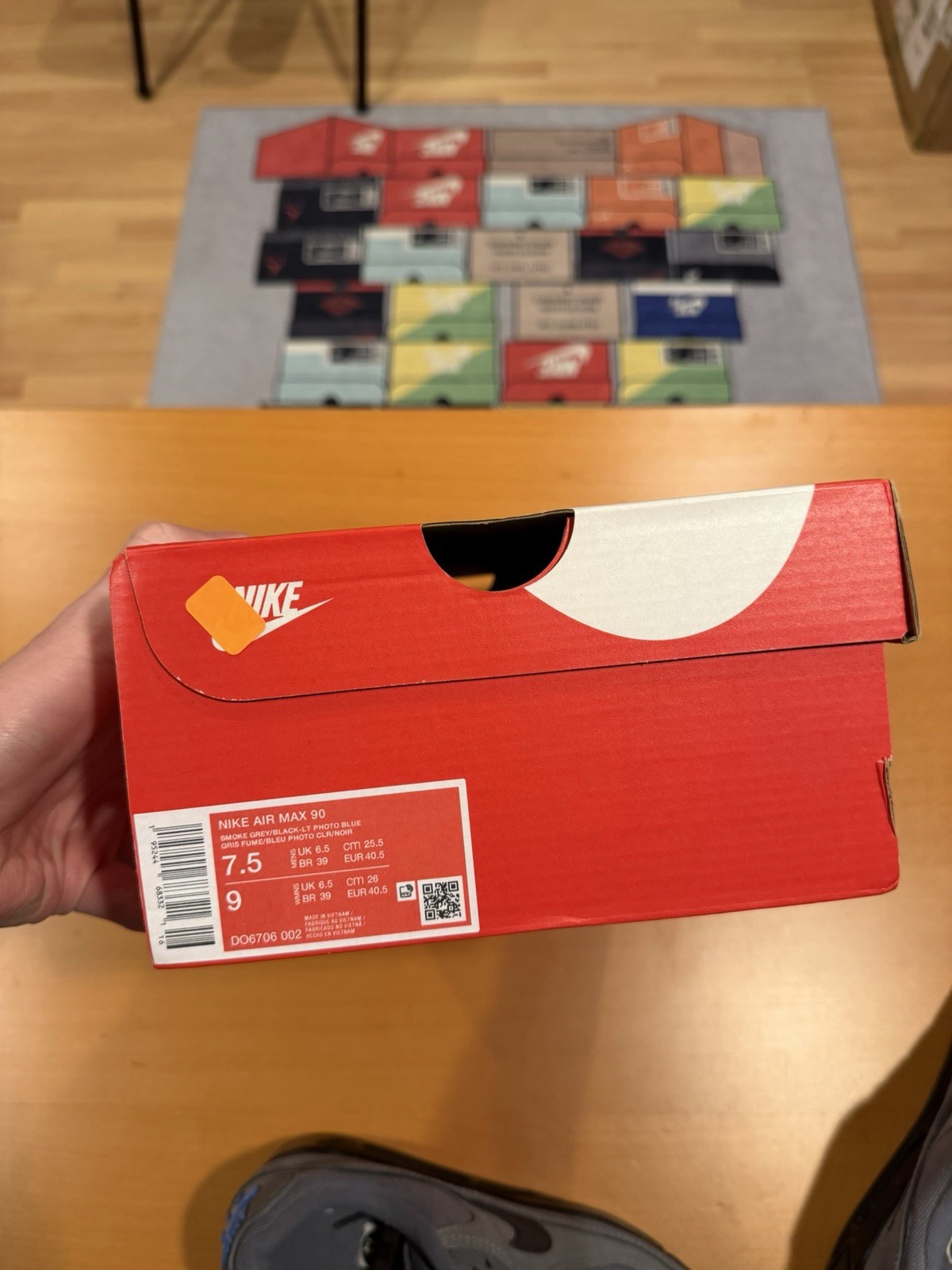 Size 7.5 - Nike Air Max 90 Smoke Grey Light Photo Blue DO6706-002 Sneaker Shoes thumbnail 9