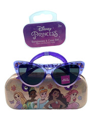NEW Disney princess Purple sunglasses  hard carry case Set 100 UV protection