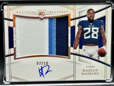 2022 Panini National Treasures Hassan Haskins Rookie # Patch On Card Auto /10