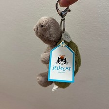 Jellycat Timmy Turtle Bag Charm Plush Keychain NWT Collectible Gift NWT
