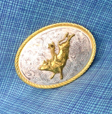 Classic Western Bull Riders Dress Belt Buckle Vintage Big Cabin Buckles .MMR511