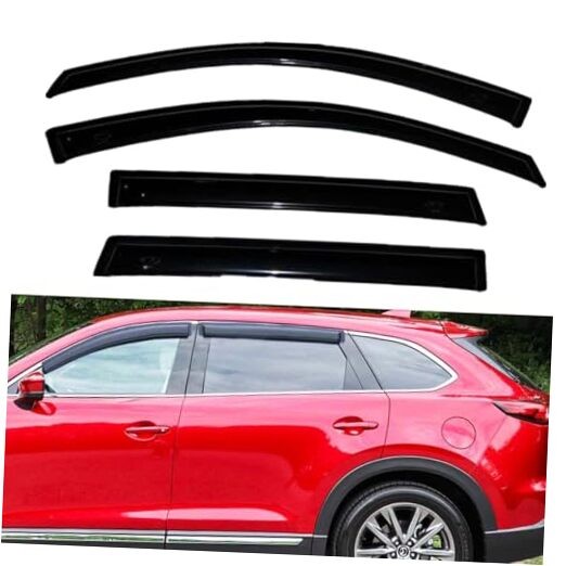 Door Visor Window Vent Deflector Deebior Outside Mount Style Sun Rain Guards Durable Wind Deflectors