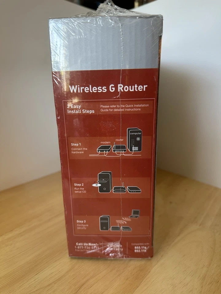 Belkin Wireless G Router F5D7230-4 400FT Range NEW Sealed Computer Internet  - Image 4 of 4