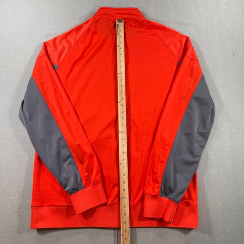 Under Armour Full Zip Track Jacket Mens 2XL Orange Full Zip Fleece Hunting - Picture 6 of 7