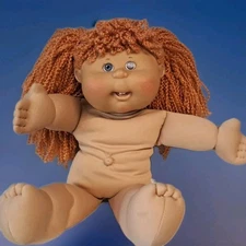 Vtg 2004 Cabbage Patch Doll Pa1 Spiral Hair Hong Kong Orange Hair 