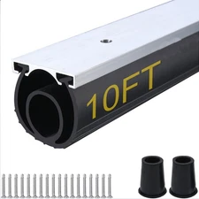 10Ft 1-5/8'' Universal U+O Ring Garage Door Bottom Seal kit with Track Retainer