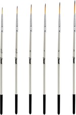 Script Liner Paintbrush 6 PCS Highly Flexible Liner Brush Extra Long Fine Point