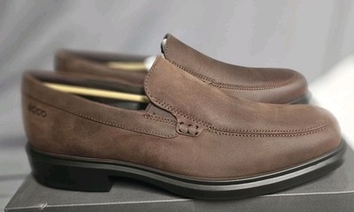 Ecco Helsinki 2.0 Slip On Loafer Soil Brown Nubuck Men US SZ 12-12.5 NWB Defects
