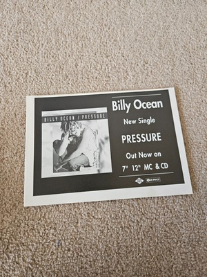 #ad TBOOKM23 MAGAZINE ADVERT 5X8quot; BILLY OCEAN PRESSURE GBP 5.99