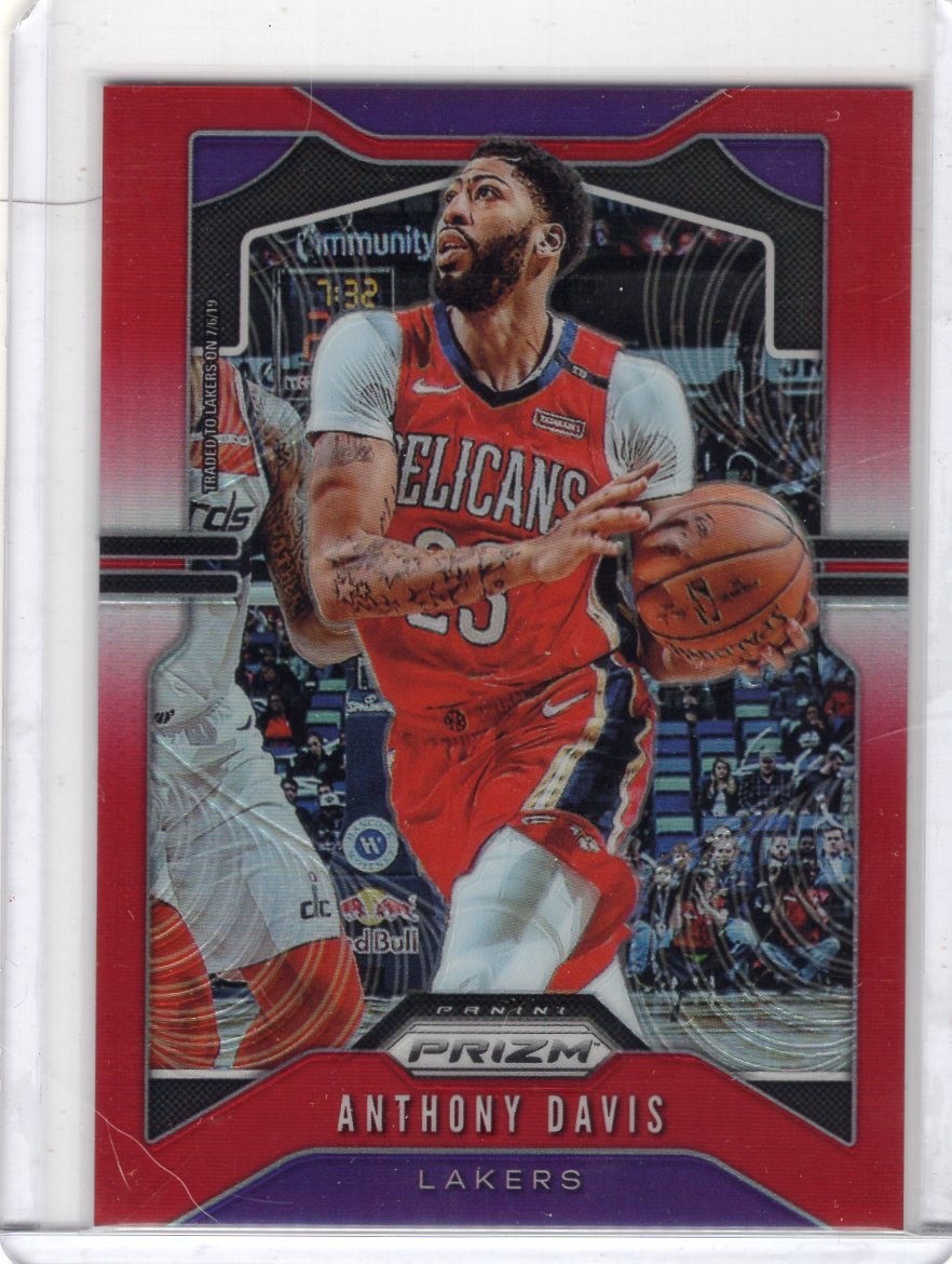 ANTHONY DAVIS 2019-20 Panini RED PRIZM #222 242/299 Pelicans MINT