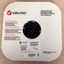 VELCRO Brand 190940 3/4" W x 75' L BLACK HOOK Individual Tape Strips Roll New