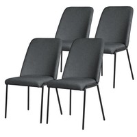 4Er Set Esszimmerstuhl WohnzimmerstüHle KüChenstuhl Polsterstuhl Stoff Anthrazit