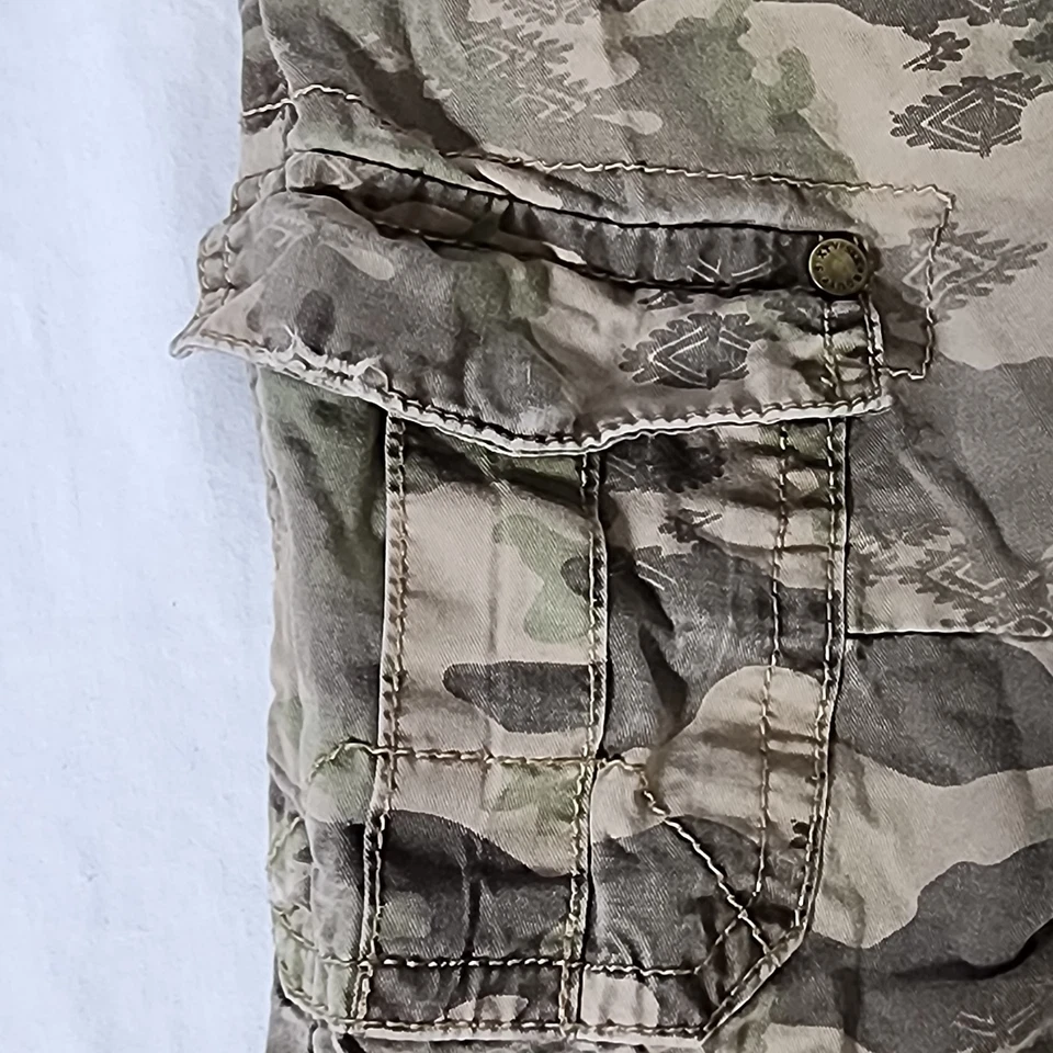 Pantalones Camuflados Baby Route 66 2T Calce Relajado 2000 Y2K Cintura Ajustable Bolsillos Laterales Foto 3 de 4