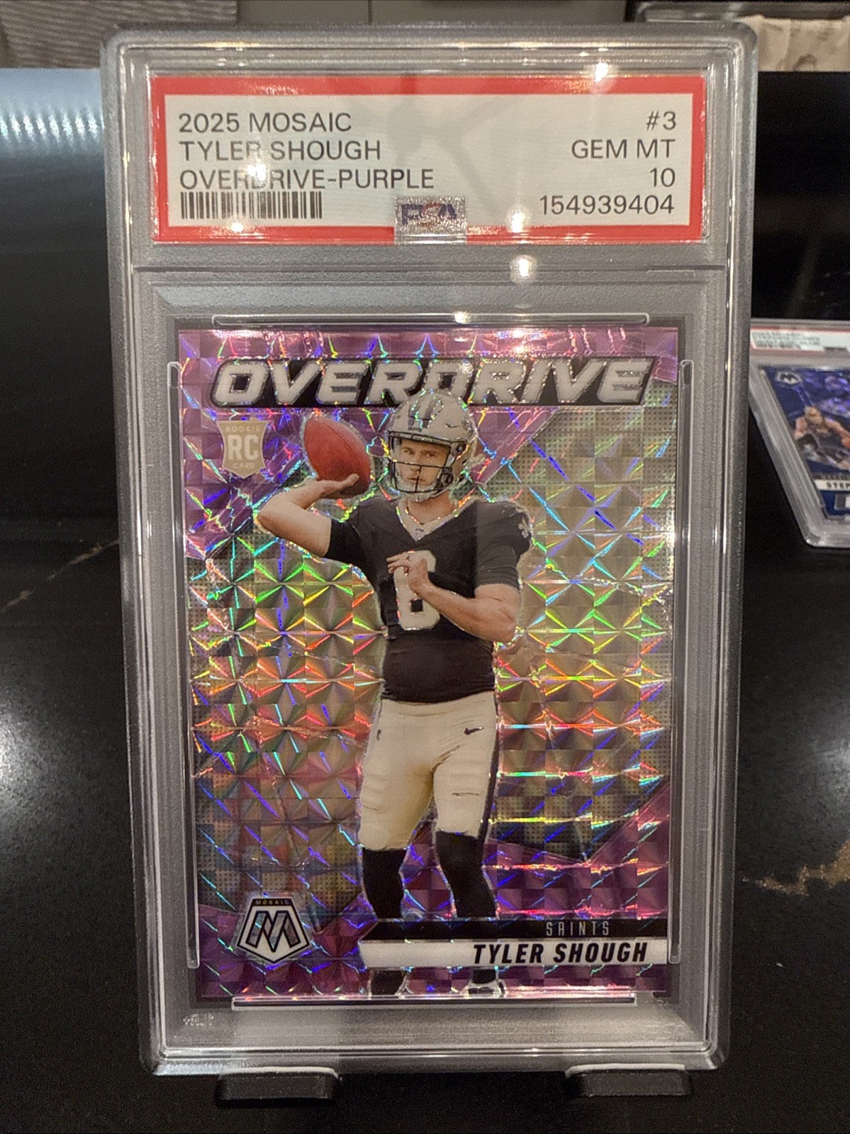 Tyler Shough Panini Mosaic Overdrive #3 Purple