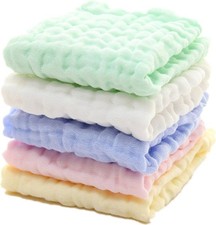 Baby Washcloths - Natural Cotton Baby Wipes - Soft Newborn Face
