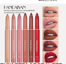 Waterproof Matte Lipstick & Lip Liner Crayon - High Pigment, Long-Lasting UK