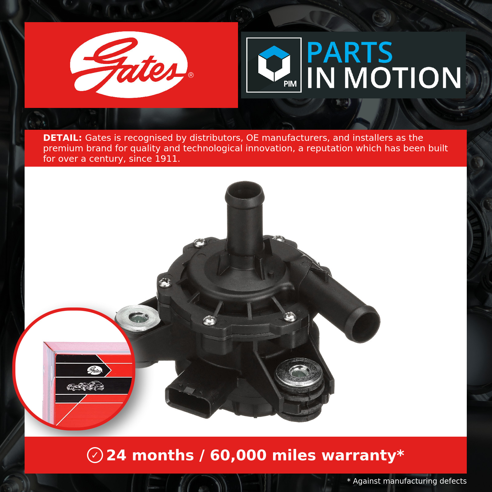 Electric Water Pump fits LEXUS CT200H 1.8 2011 on Gates G904047090 G904048020 - Image 7