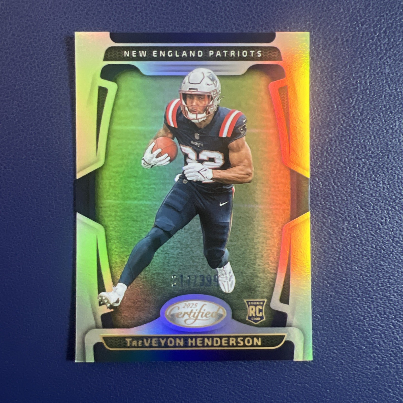 2025 Panini Certified #144 TreVeyon Henderson Silver Mirror /399 RC - Patriots